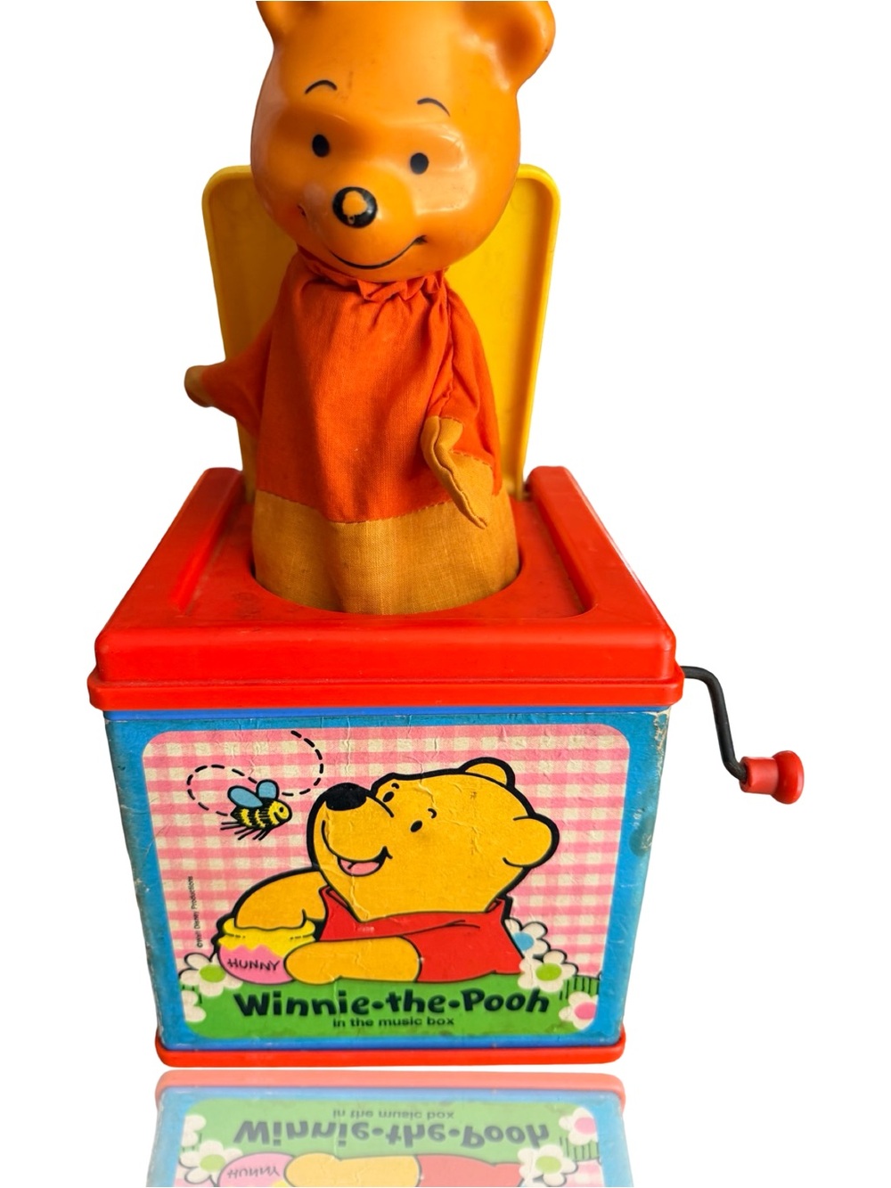Vintage Mattel Disney Winnie-the-Pooh In the Music Box Jack-in-the-Box (As is)